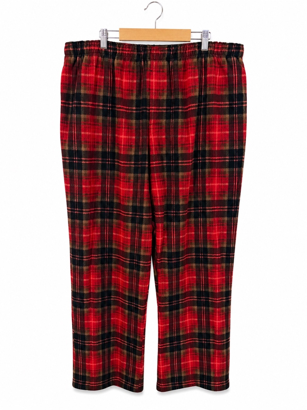 SKIMS RARE CRANBERRY PLAID FLEECE PAJAMA BOTTOMS XL